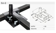 Rohový držák pro kolečka s plotnou SJ-2SV - 2