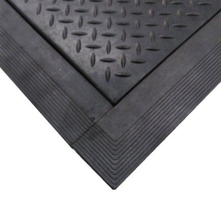 Černá gumová náběhová hrana "samice" pro rohož Diamond Plate Tile - 3