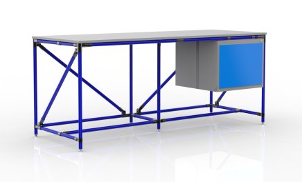 Dílenský stůl s kontejnerem šíře 2000 mm, 240405317 - 3