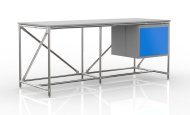 Dílenský stůl s kontejnerem šíře 2000 mm, 240405317 - 4