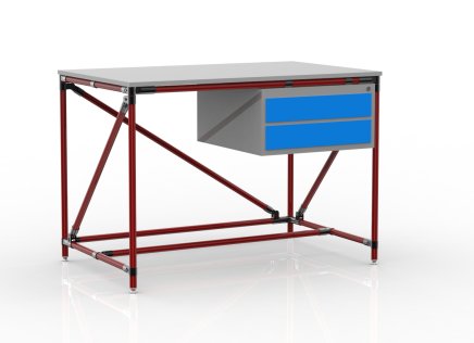 Dílenský stůl s kontejnerem se dvěma zásuvkami 24040531 (3 modely) - 2