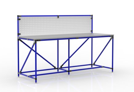 Dílenský stůl s perfopanelem šíře 2000 mm, 24040836 - 3