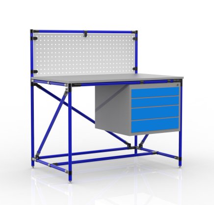 Dílenský stůl z trubkového systému s perfopanelem 240408316 (3 modely) - 3