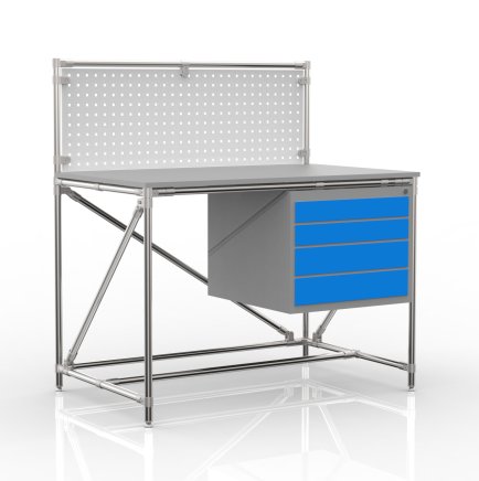 Dílenský stůl z trubkového systému s perfopanelem 240408316 (3 modely) - 4