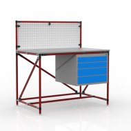 Dílenský stůl z trubkového systému s perfopanelem 240408316 (3 modely) - 2