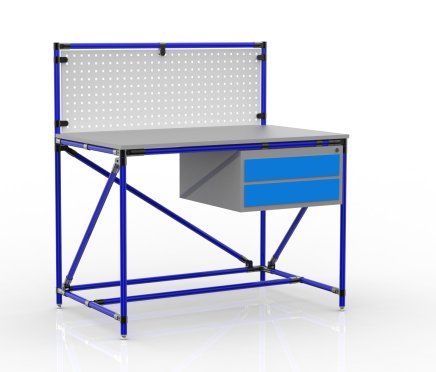 Dílenský stůl z trubkového systému s perfopanelem 240408314 (3 modely) - 3