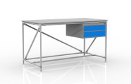 Dílenský stůl s kontejnerem se dvěma zásuvkami šíře 1500 mm, 24040538 - 1