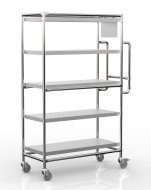 Regálový vozík na přepravky s pěti rovnými policemi, SPS10040 (2 modely) - 4