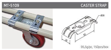 Spojovací držák pro kolečka s plotnou MT-5109 - 1