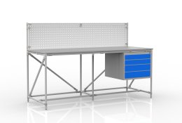 Dílenský stůl s perfopanelem šíře 2000 mm, 240408310