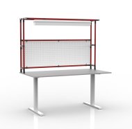 Elektricky výškově stavitelný stůl s nástavbou a perfopanelem 24031130 - 2