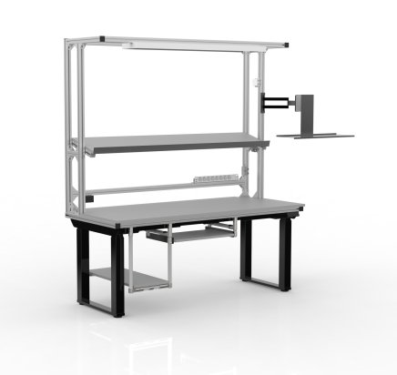 Elektricky výškově stavitelný pracovní stůl s nástavbou 24100902 - 1