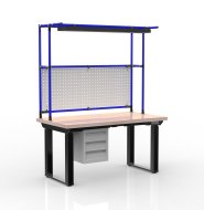 Elektricky výškově stavitelný stůl s kontejnerem se třemi zásuvkami 24111938 - 3