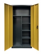 Velkoobjemová skříň JF-C34 antracit/imitace tmavé dřevo - 2