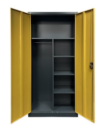 Velkoobjemová skříň JF-C34 antracit/imitace tmavé dřevo - 2