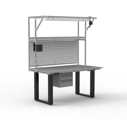 ESD Elektricky výškově stavitelný pracovní stůl s nástavbou - 1