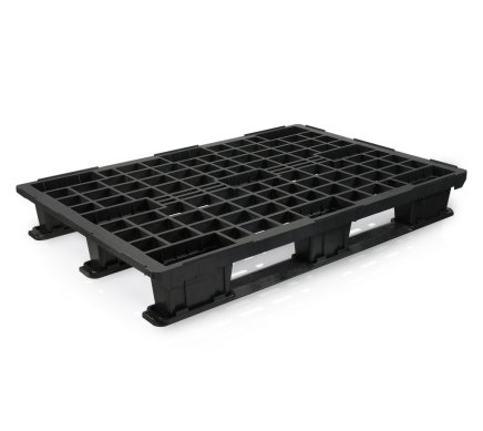 Plastová paleta lehká s ližinami v. 140 x š. 800 x h. 1200 mm - 1