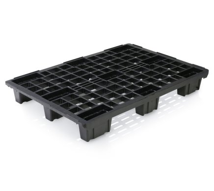 Plastová paleta lehká stohovatelná v. 130 x š. 800 x h. 1200 mm - 1