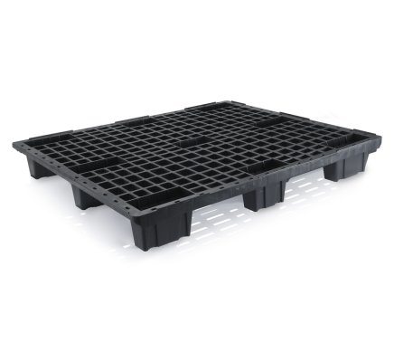 Plastová paleta lehká stohovatelná v. 135 x š. 1000 x h. 1200 mm - 1