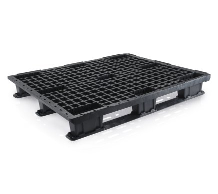 Plastová paleta lehká s ližinami v. 145 x š. 1000 x h. 1200 mm - 1
