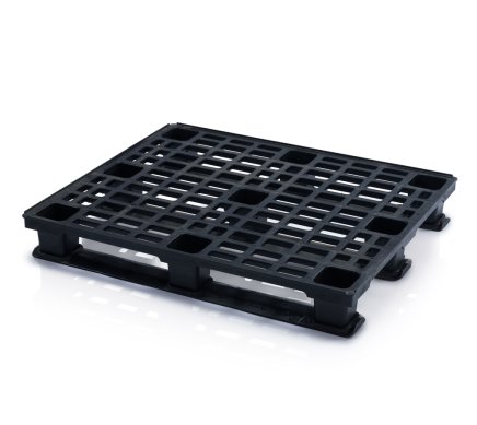 Plastová paleta ESD stohovatelná s ližinami v. 155 x š. 1000 x h. 1200 mm - 1