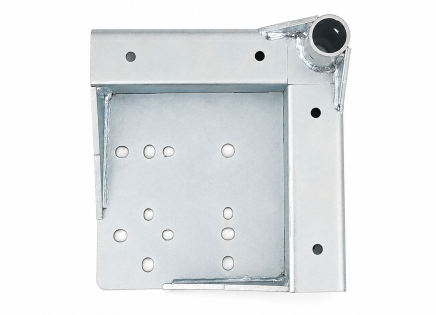 Rohový držák pro kolečka s plotnou SJ-1-45x45_SV–zesílený - 3