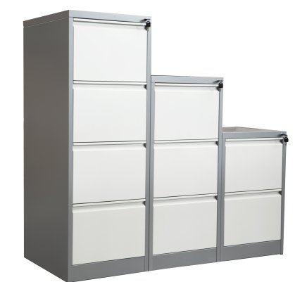 Čtyřzásuvková kartotéka HD pro formát A4 šedobílá - 2