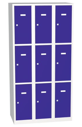 Kovová skříň s uzamykatelnými boxy typ A8333 - 1