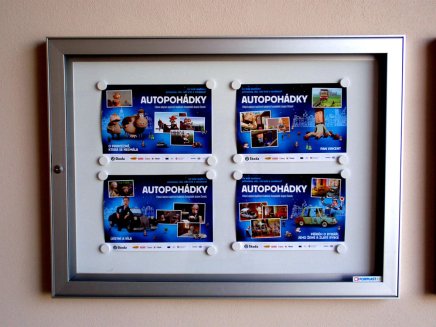 Jednokřídlá vitrína oboustranná DM80, hloubka 80 mm (6 modelů) - 1