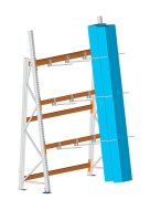 MULTIPAL - základní regál na svislé skladování do 200 kg typ 91522