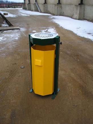 Venkovní odpadkový koš s popelníkem 60 l - 1017 - 1