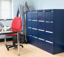 Kartotéka A4 kovová čtyřzásuvková Bisley BS4E/A4