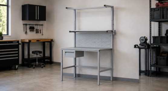 Dílenské stoly s nástavbou a lamino deskou