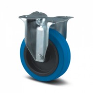 Pevné průmyslové kolo modré s uchycením plotýnkou (2 modely)