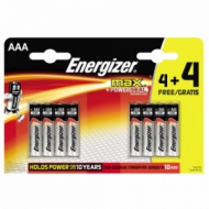 Baterie alkalické Energizer Ultra+ AAA (sada 4 ks + 4 zdarma)