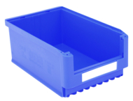 Plastový zásobník 200 x 315 x 500 mm se žebrovaným dnem modrá
