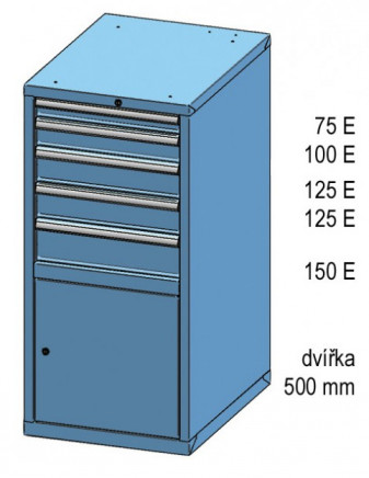 Zásuvková skříňka ZE 120-2 - 2