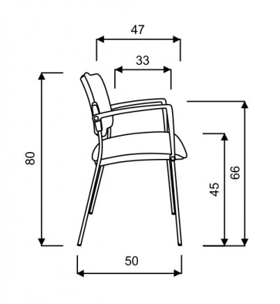 Konferenční židle Square plast - 2