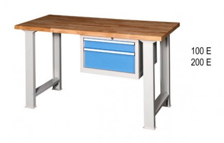 Dílenské stoly série B, šířka 2000, hloubka 700 nebo 800, výška 880 nebo 890 mm (6 modelů) - 2
