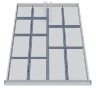 Kovové dělení zásuvek 116A