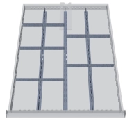 Kovové dělení zásuvek 116A