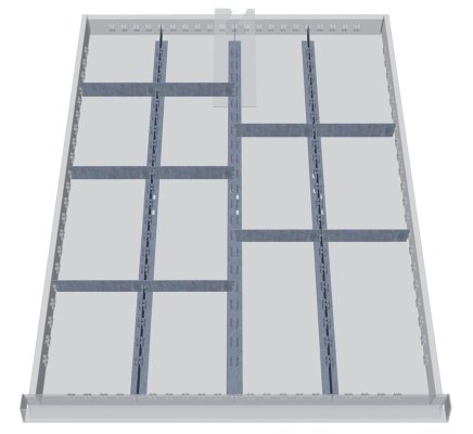 Kovové dělení zásuvek 116A