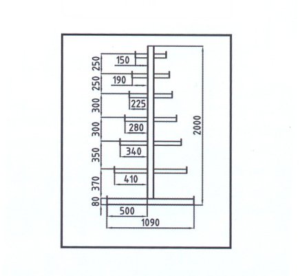 Stromečkový regál oboustranný typ 97848 - 1