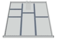 Kovové dělení zásuvek 146BLH100A