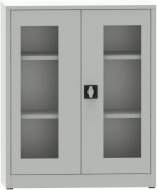 Spisová skříň kovová s prosklenými dveřmi plexisklem C2973H1