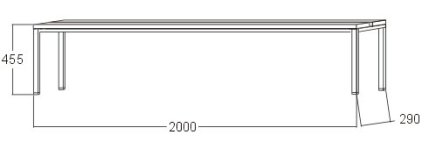 Šatnová lavice A6240 - šířka 2000 mm - 2