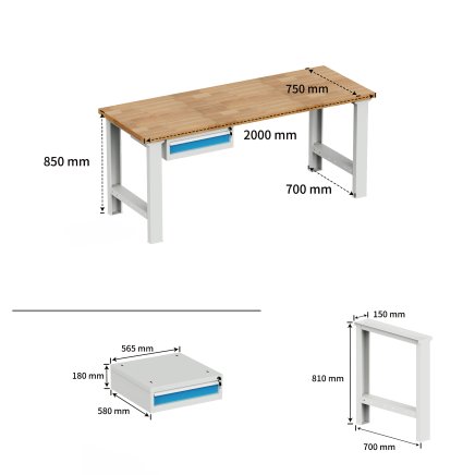 Dílenský pracovní stůl EN_2011 - 2