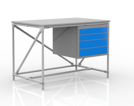 Dílenský stůl s kontejnerem se čtyřmi zásuvkami 24040533 (3 modely)