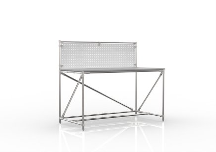 Dílenský stůl s perfopanelem šíře 1500 mm, 24040830 - 4