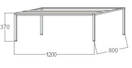 Šatnová lavice A7520 - šířka 1200 mm - 1